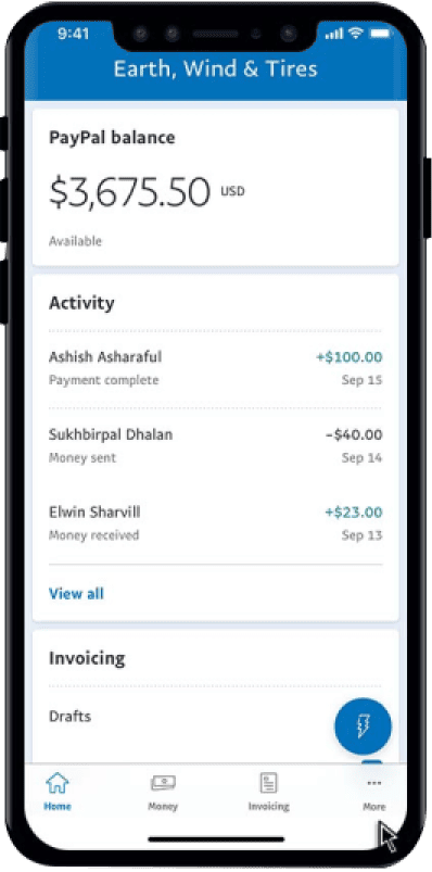 Paypal screenshot